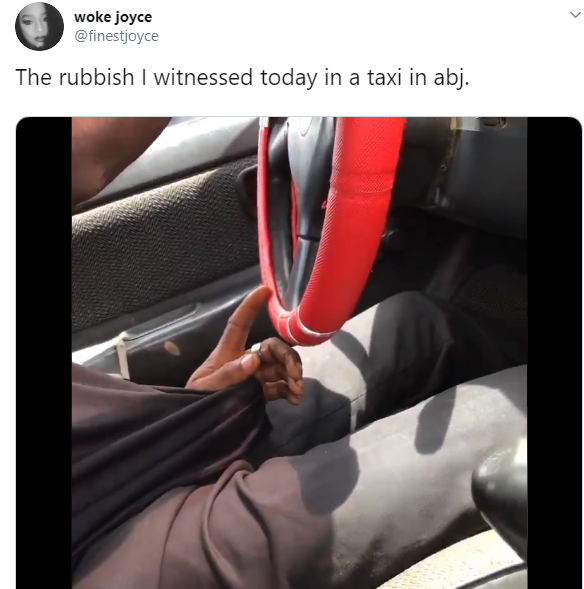 Taxi driver brings out his penis and starts masturbating while driving female passenger (+18 video)